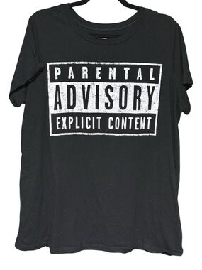 Parental Advisory Black Womans Graphic Tee size 3x